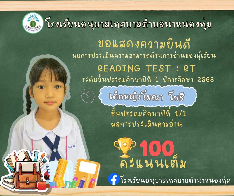 ผลการประเมินความสามารถด้านการอ่านของผู้เรียน